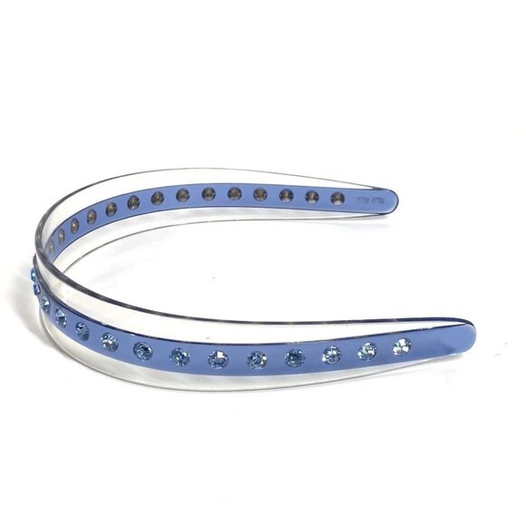 MIUMIU Rhinestone hair accessories headband hair band Katyusha Plastic blue - Picture 2 of 11